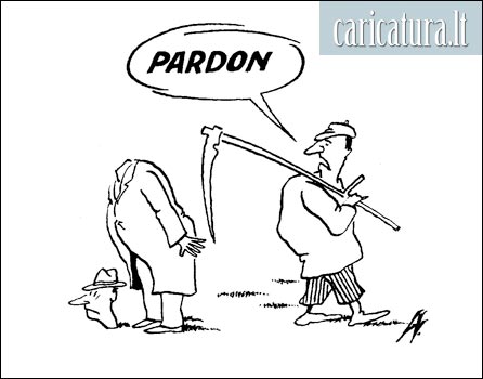 Karikatra Pardon caricature, Leonidas Vorobjovas, caricaturas, cartoon, karikaturen, karikaturi, caricatura.lt