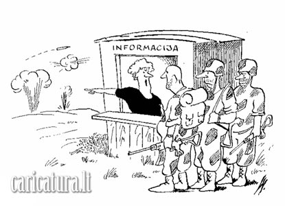 Karikatra Informacija, Information caricature, Leonidas Vorobjovas, caricaturas, cartoon, caricatura.lt